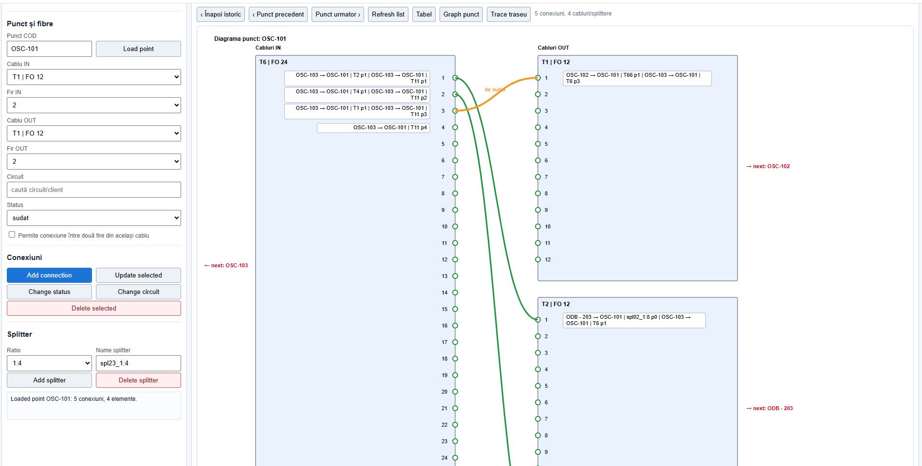 Conexiuni grafic screenshot