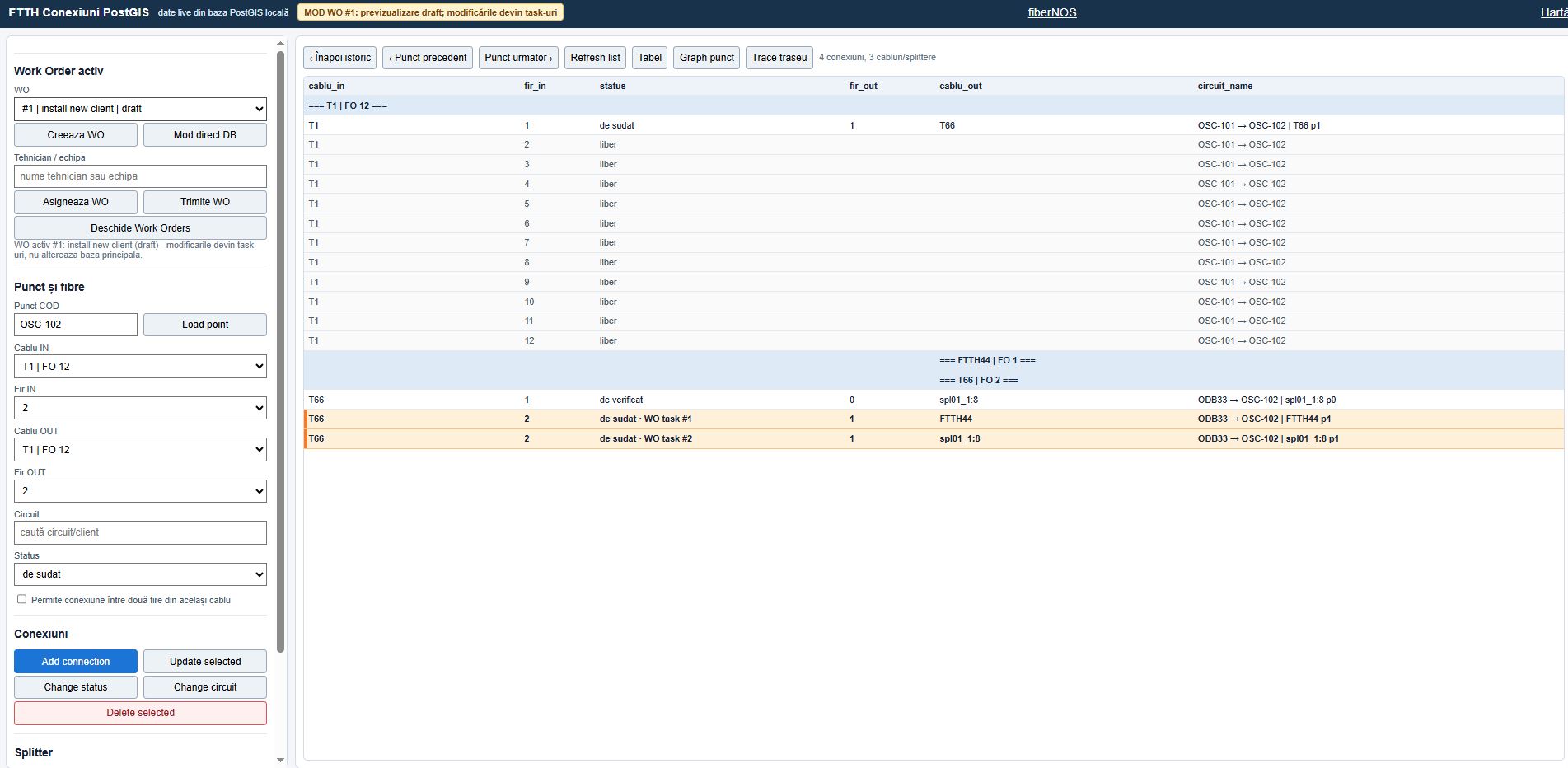 Conexiuni WO screenshot
